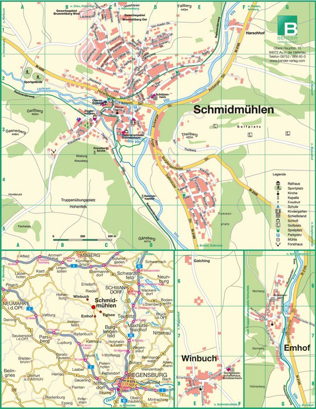 Straßenplan von Schmidmühlen