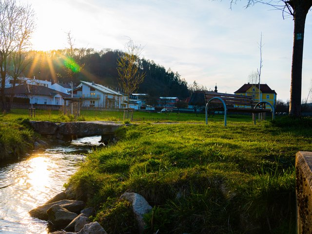 Zieglerschloss im Hintergrund